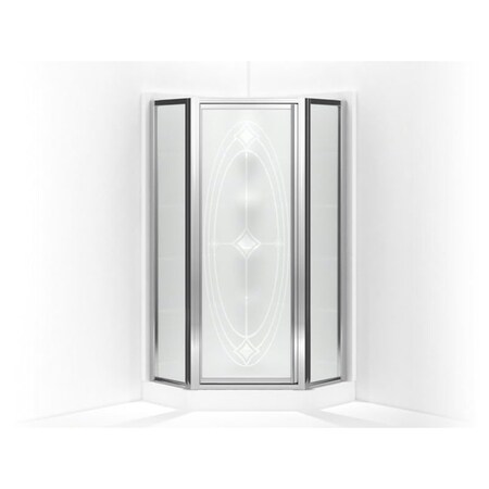 Sterling Framed Neo-Angle Corner Shower Door 15-13/16"27-9/16"15-13/16"72" H SP2277A-38S